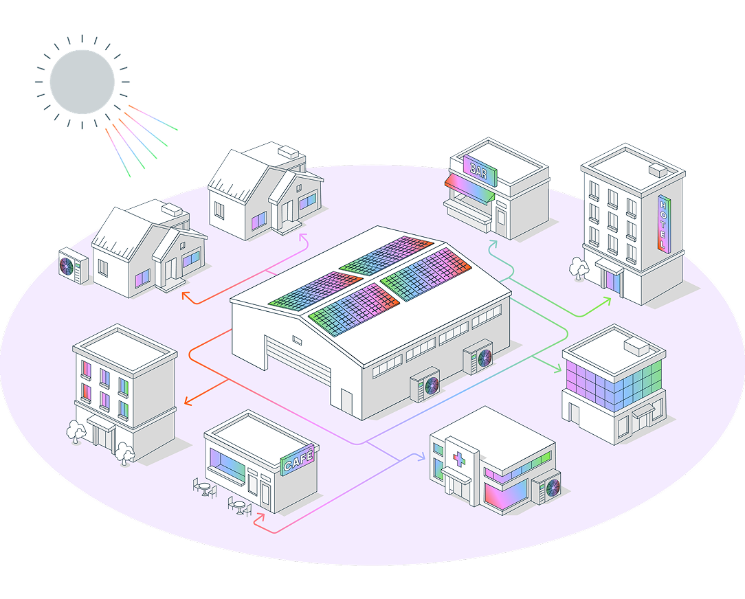 Ilustración de energías renovables