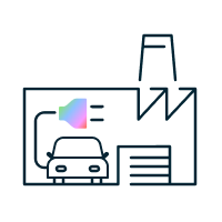 Ilustración de nave industrial, opción 'empresa'